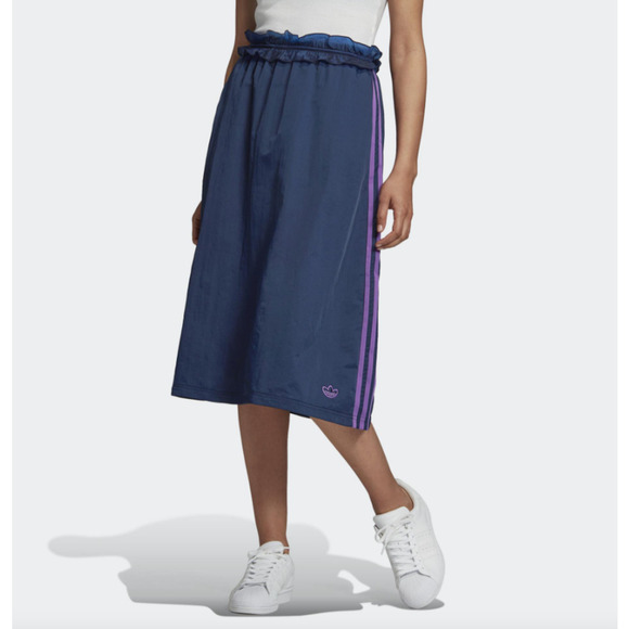 Adidas Ruffle Skirt Women's Size XS Original Collegiate Navy Purple Activewear - Picture 1 of 13